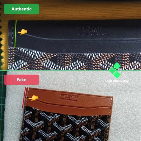 fake goyard card holder|how to authenticate goyard.